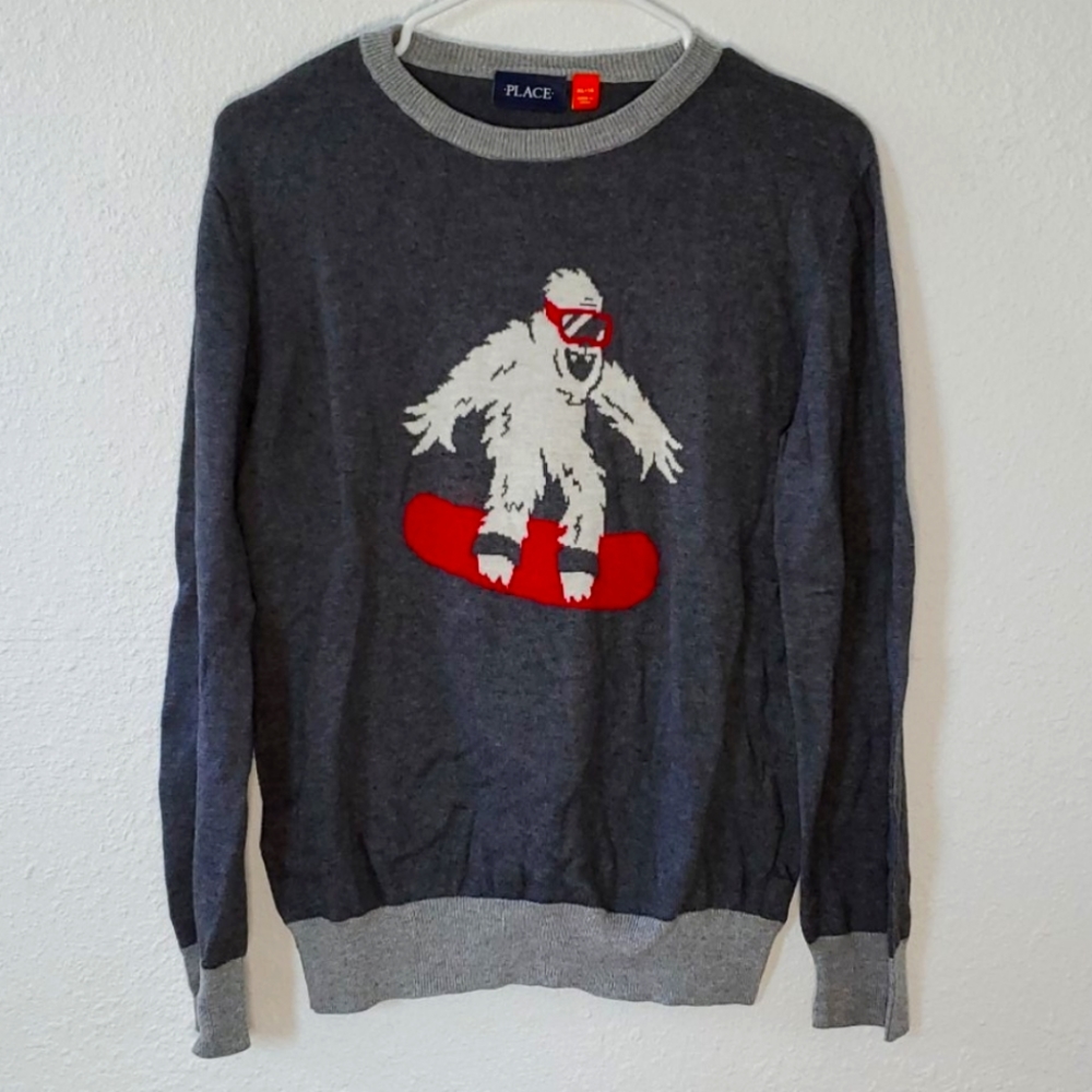 The Children's Place Gray Yeti Snowboard Sweater